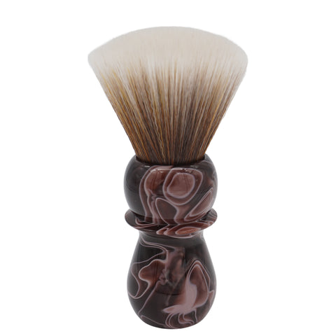 AP Shave Co. 24mm Synbad Fan Synthetic Shaving Brush - Brown