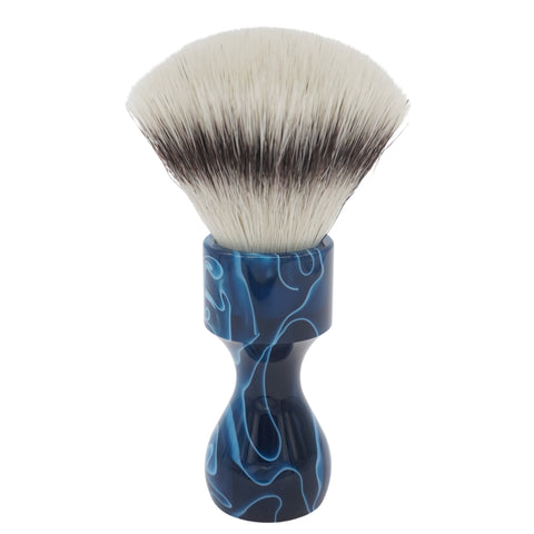 AP Shave Co. 24mm TlTANIUM Fan Synthetic Shaving Brush - Blue