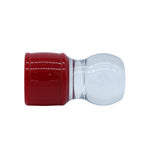 SCRATCH & DENT Red & Clear Shaving Brush Handle (fits 24mm, 26mm knots) | Shaving Brush Handle | AP Shave Co.