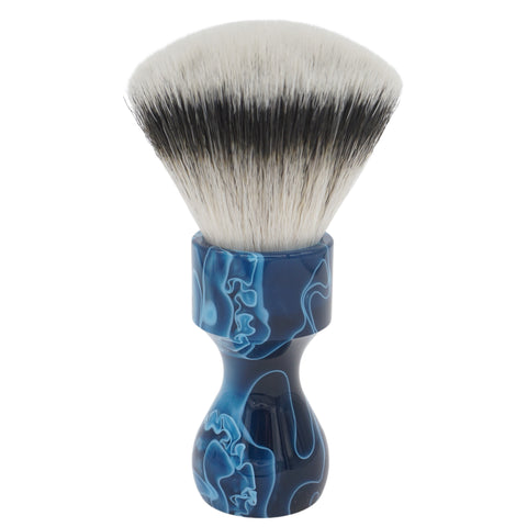 AP Shave Co. 28mm lndependent Fan Synthetic Shaving Brush - Blue