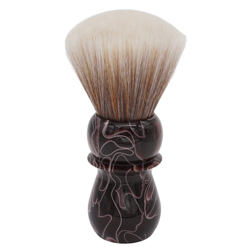 AP Shave Co. 28mm Synbad Fan Synthetic Shaving Brush - Brown