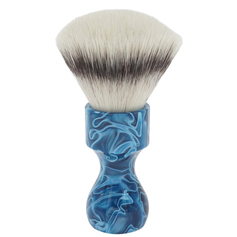 AP Shave Co. 28mm TlTANIUM Fan Synthetic Shaving Brush - Blue