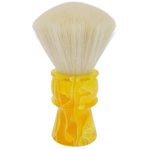 AP Shave Co. 30mm Cashmere Fan Synthetic Shaving Brush - Yellow