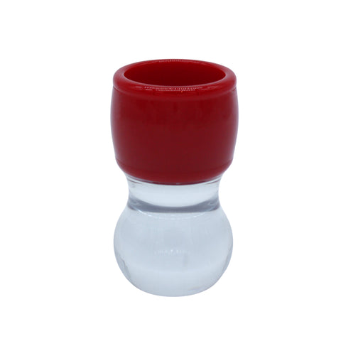 Red & Clear Shaving Brush Handle (fits 28mm, 30mm knots) | Shaving Brush Handle | AP Shave Co.