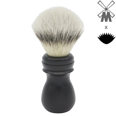 23mm Mühle STF Large x AP Shave Co. Alumihandle - Black Matte - Layered Comfort | Shaving Brush | AP Shave Co.
