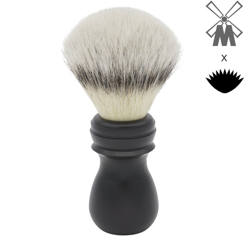 25mm Mühle STF XLarge x AP Shave Co. Alumihandle - Black Matte - Layered Comfort | Shaving Brush | AP Shave Co.