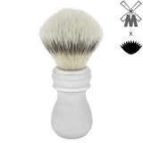 23mm Mühle STF Large x AP Shave Co. Alumihandle - Raw Matte - Layered Comfort | Shaving Brush | AP Shave Co.