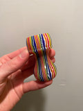 FACTORY SECOND Candy Stripe Handcrafted Shaving Brush Handle (fits 24mm, 26mm knots) | Handcrafted Brush Handle | AP Shave Co.