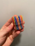 FACTORY SECOND Candy Stripe Handcrafted Shaving Brush Handle (fits 24mm, 26mm knots) | Handcrafted Brush Handle | AP Shave Co.