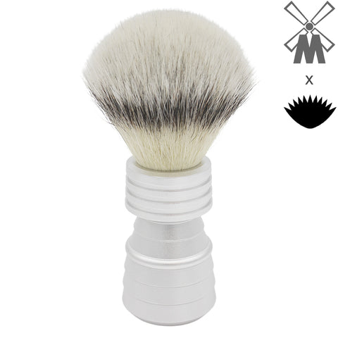 25mm Mühle STF XLarge x AP Shave Co. Alumihandle - Raw Matte - Rocket | Shaving Brush | AP Shave Co.