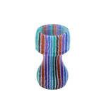 Blue Hue Striped Handcrafted Shaving Brush Handle (fits 24mm, 26mm knots) | Handcrafted Brush Handle | AP Shave Co.