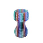 Blue Hue Stripe Handcrafted Shaving Brush Handle (fits 24mm, 26mm knots) | Handcrafted Brush Handle | AP Shave Co.