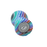Blue Hue Stripe Handcrafted Shaving Brush Handle (fits 20mm, 22mm knots) | Handcrafted Brush Handle | AP Shave Co.