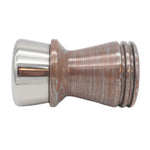 Super Copper & White Aluminum Handcrafted Shaving Brush Handle (fits 26mm, 28mm knots) | Handcrafted Brush Handle | AP Shave Co.