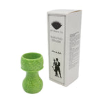 Green Snakeskin Handcrafted Shaving Brush Handle (fits 28mm, 30mm knots) | Handcrafted Brush Handle | AP Shave Co.