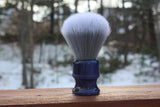 24MM SilkSmoke w/ Blue Lagoon Handle | Shaving Brush | APShaveCo