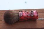 22mm Faux Horse w/ Ruby Ripple Handle | Shaving Brush | APShaveCo