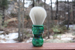 24mm Cashmere w/ Elegant Emerald Handle | Shaving Brush | APShaveCo