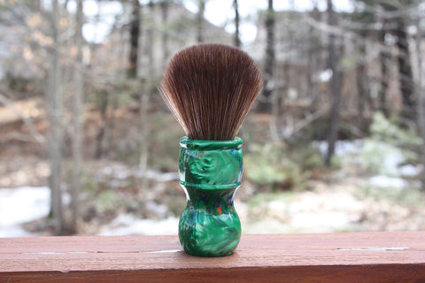 22mm Faux Horse w/ Elegant Emerald Handle | Shaving Brush | APShaveCo