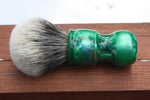 24MM APLuxury Bulb w/Elegant Emerald Handle | Shaving Brush | APShaveCo