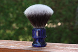 24MM 2BED Synthetic FAN w/ Blue Lagoon Handle | Shaving Brush | AP Shave Co.